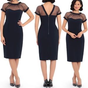 Illusion Yoke Cocktail Dress